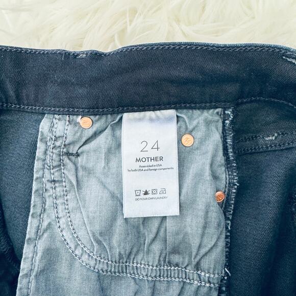 MOTHER Women's Straight Leg Jeans - Deep Blue - Picture 8 of 8